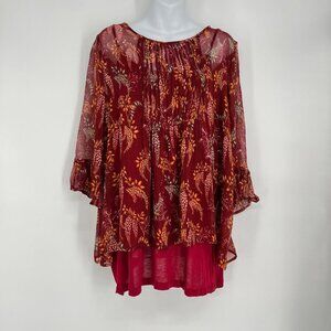 Sundance Winthrop Garden Blouse Top‎ Size XL